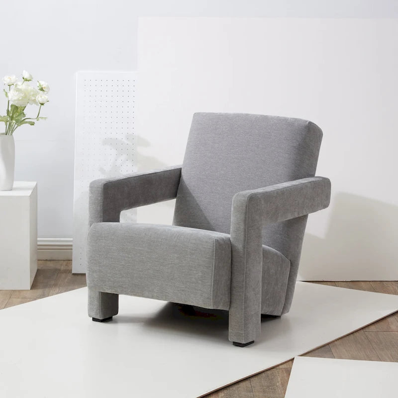 SAFAVIEH Couture Joffrette Modern Velvet Accent Chair - 27 In. W x 35 In. D x 30 In. H - 27Wx35Dx30H