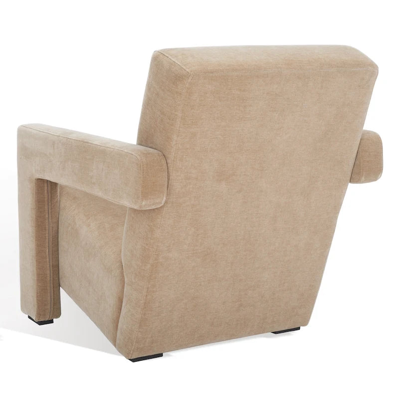 SAFAVIEH Couture Joffrette Modern Velvet Accent Chair - 27 In. W x 35 In. D x 30 In. H - 27Wx35Dx30H