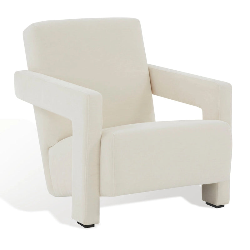 SAFAVIEH Couture Joffrette Modern Velvet Accent Chair - 27 In. W x 35 In. D x 30 In. H - 27Wx35Dx30H