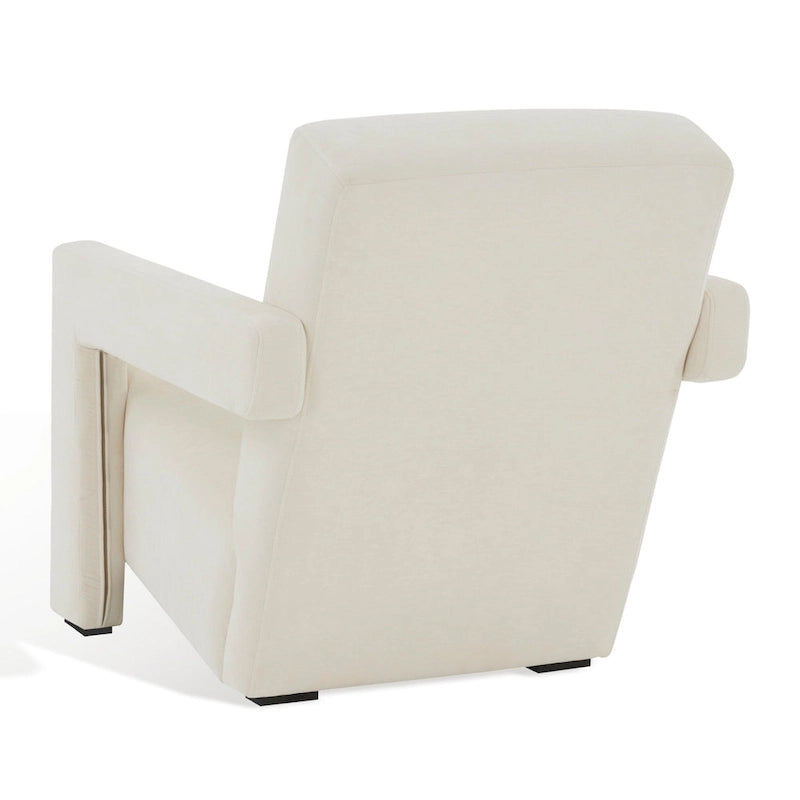 SAFAVIEH Couture Joffrette Modern Velvet Accent Chair - 27 In. W x 35 In. D x 30 In. H - 27Wx35Dx30H
