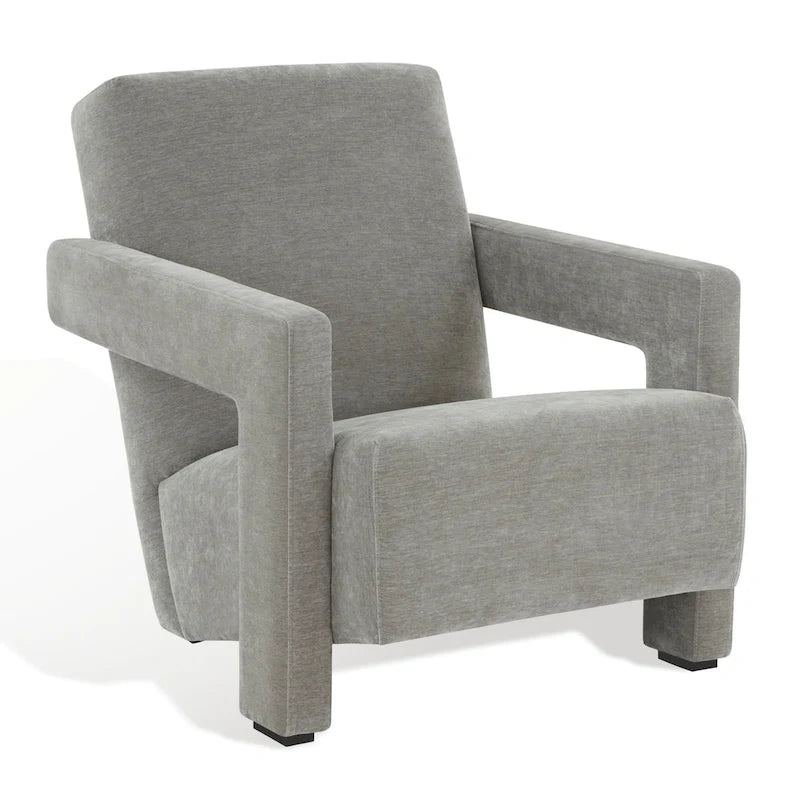 SAFAVIEH Couture Joffrette Modern Velvet Accent Chair - 27 In. W x 35 In. D x 30 In. H - 27Wx35Dx30H