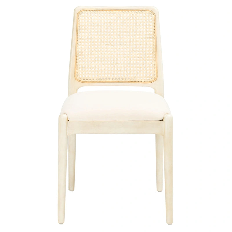 SAFAVIEH Sylva Rattan Cushion Dining Chair (Set of 2) - 19 W x 17.5 L x 32 H - 19Wx18Dx32H