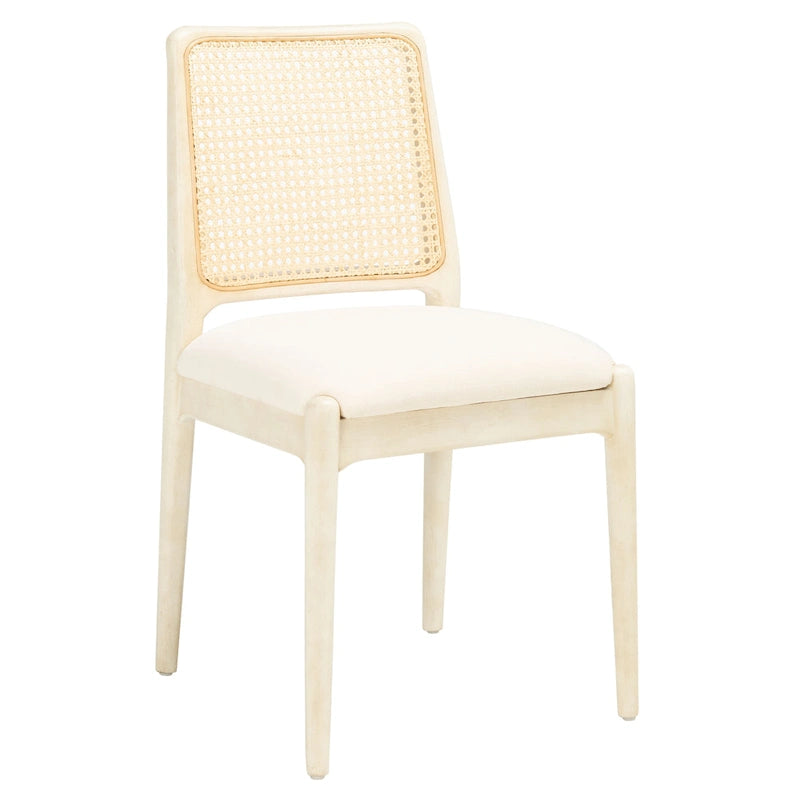 SAFAVIEH Sylva Rattan Cushion Dining Chair (Set of 2) - 19 W x 17.5 L x 32 H - 19Wx18Dx32H