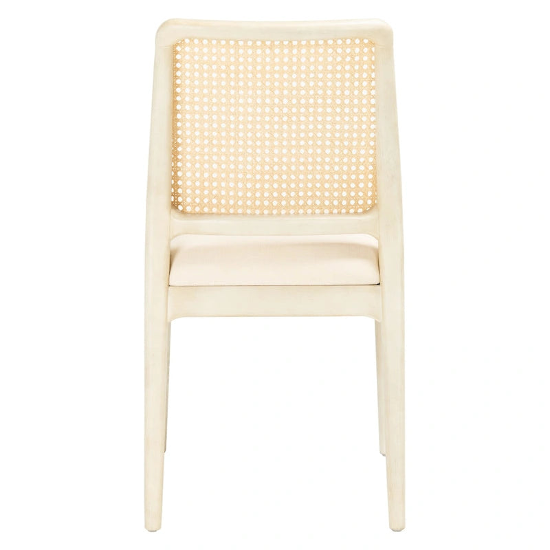 SAFAVIEH Sylva Rattan Cushion Dining Chair (Set of 2) - 19 W x 17.5 L x 32 H - 19Wx18Dx32H