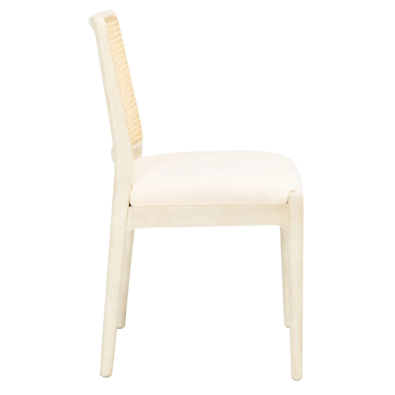 SAFAVIEH Sylva Rattan Cushion Dining Chair (Set of 2) - 19 W x 17.5 L x 32 H - 19Wx18Dx32H