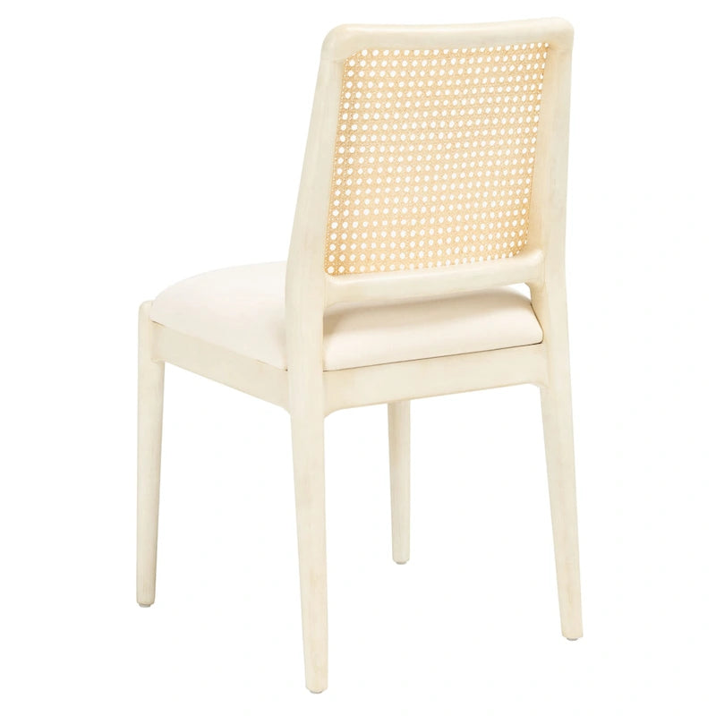 SAFAVIEH Sylva Rattan Cushion Dining Chair (Set of 2) - 19 W x 17.5 L x 32 H - 19Wx18Dx32H