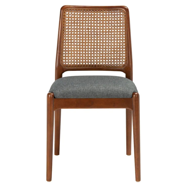 SAFAVIEH Sylva Rattan Cushion Dining Chair (Set of 2) - 19 W x 17.5 L x 32 H - 19Wx18Dx32H