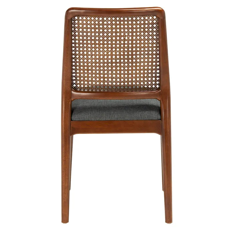 SAFAVIEH Sylva Rattan Cushion Dining Chair (Set of 2) - 19 W x 17.5 L x 32 H - 19Wx18Dx32H