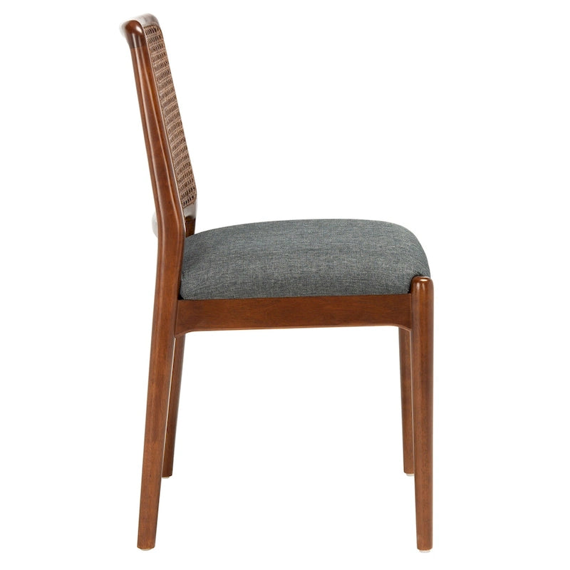 SAFAVIEH Sylva Rattan Cushion Dining Chair (Set of 2) - 19 W x 17.5 L x 32 H - 19Wx18Dx32H