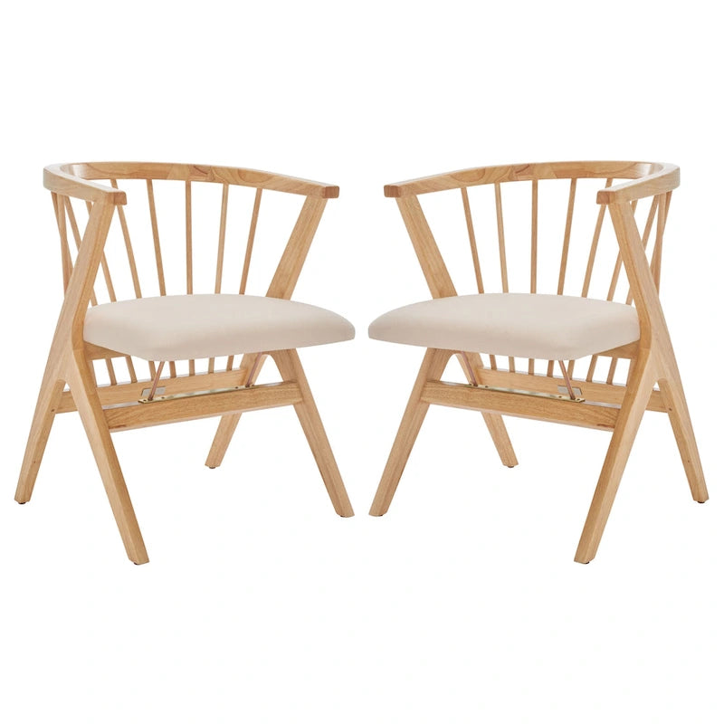 SAFAVIEH Carlota Spindle Dining Chair (Set of 2) - 23 W x 23 D x 30 H - 22Wx22Dx30H