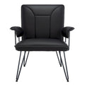 SAFAVIEH Idamae Mid-Century Modern Faux Leather Arm Chair - 29Wx28Dx33H