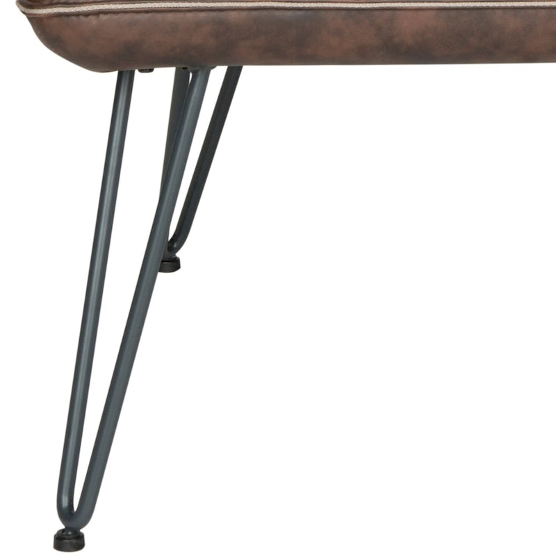 SAFAVIEH Idamae Mid-Century Modern Faux Leather Arm Chair - 29Wx28Dx33H