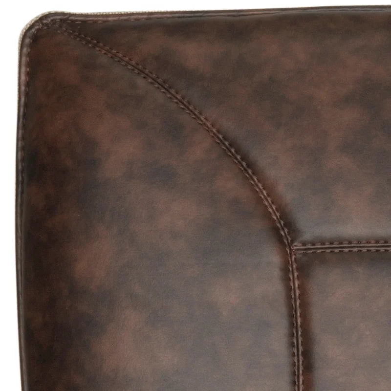 SAFAVIEH Idamae Mid-Century Modern Faux Leather Arm Chair - 29Wx28Dx33H