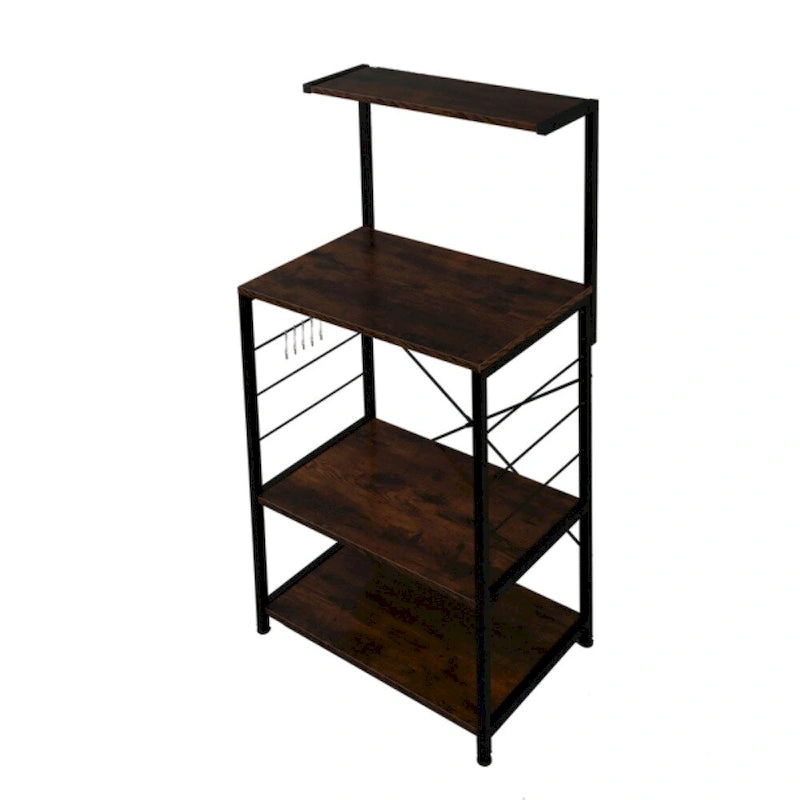 Wooden Kitchen Shelf, Bakers Rack 4 Tier Shelves, Vintage Color - (23.62 x 15.75 x 48.43)