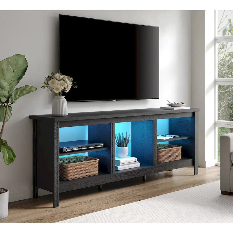 Classical 70 Inch TV Stand, TV Console Table for 75 Inch TV with LED