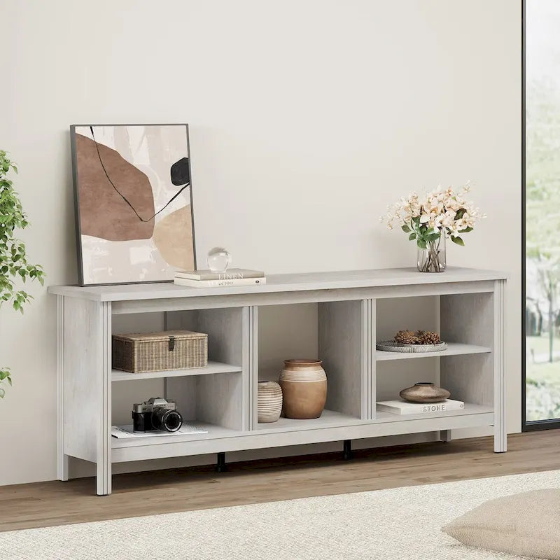 Classical 70 Inch TV Stand, TV Console Table for 75 Inch TV with LED