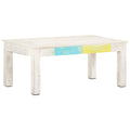 vidaXL Coffee Table White 43.3x23.6x17.7 Solid Mango Wood
