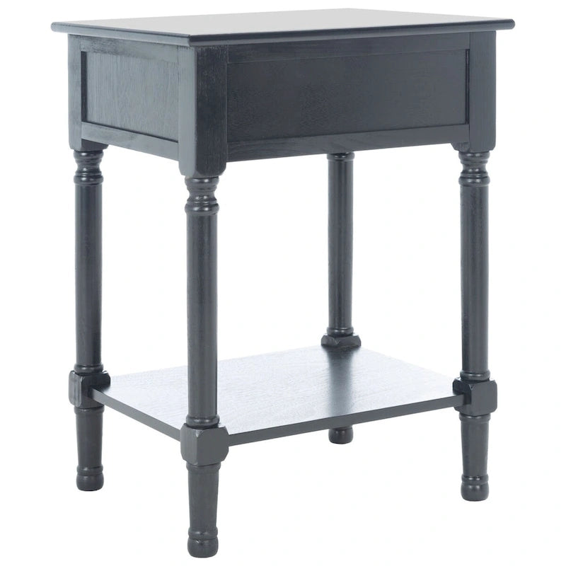 SAFAVIEH Eleanore 1-Drawer Lower Shelf Nightstand Accent Table - 19 W x 15.8 L x 26 H - 19Wx16Dx26H