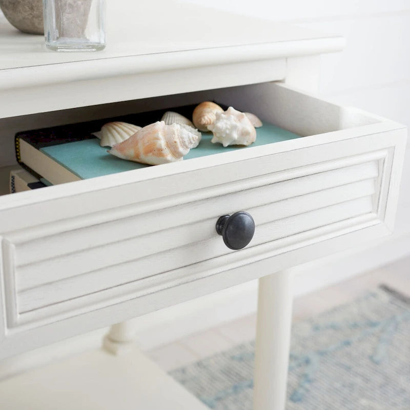 SAFAVIEH Eleanore 1-Drawer Lower Shelf Nightstand Accent Table - 19 W x 15.8 L x 26 H - 19Wx16Dx26H