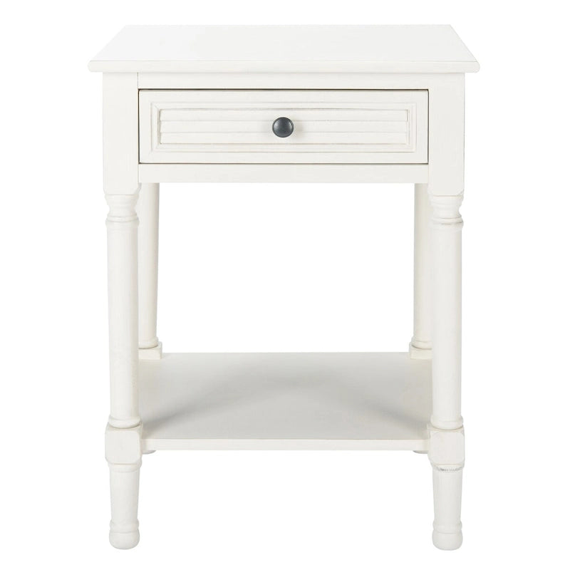 SAFAVIEH Eleanore 1-Drawer Lower Shelf Nightstand Accent Table - 19 W x 15.8 L x 26 H - 19Wx16Dx26H