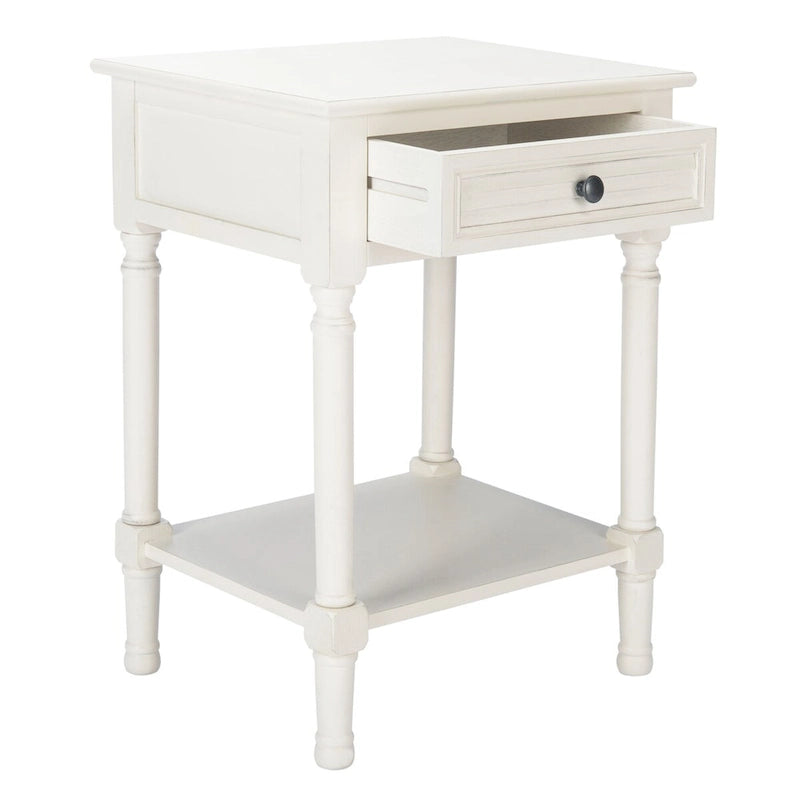 SAFAVIEH Eleanore 1-Drawer Lower Shelf Nightstand Accent Table - 19 W x 15.8 L x 26 H - 19Wx16Dx26H