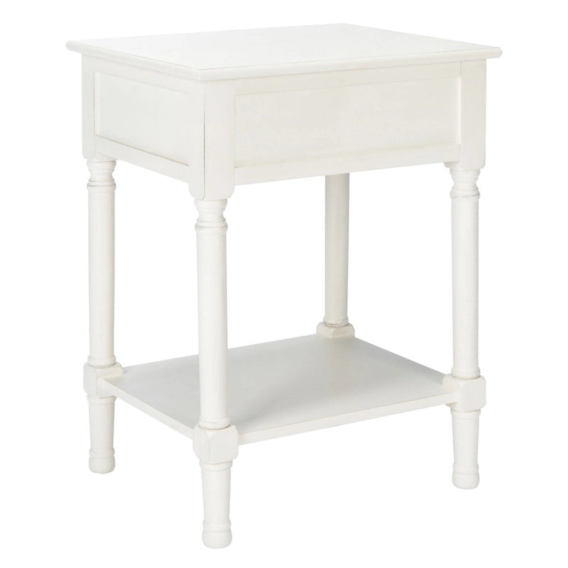 SAFAVIEH Eleanore 1-Drawer Lower Shelf Nightstand Accent Table - 19 W x 15.8 L x 26 H - 19Wx16Dx26H