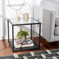 SAFAVIEH Arminta Square Lower Shelf Accent End Table - 19.7 W x 19.7 L x 19.7 H - 20Wx20Dx20H