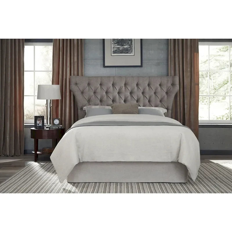 Melina Upholstered Footboard Storage Bed in Gray Linen