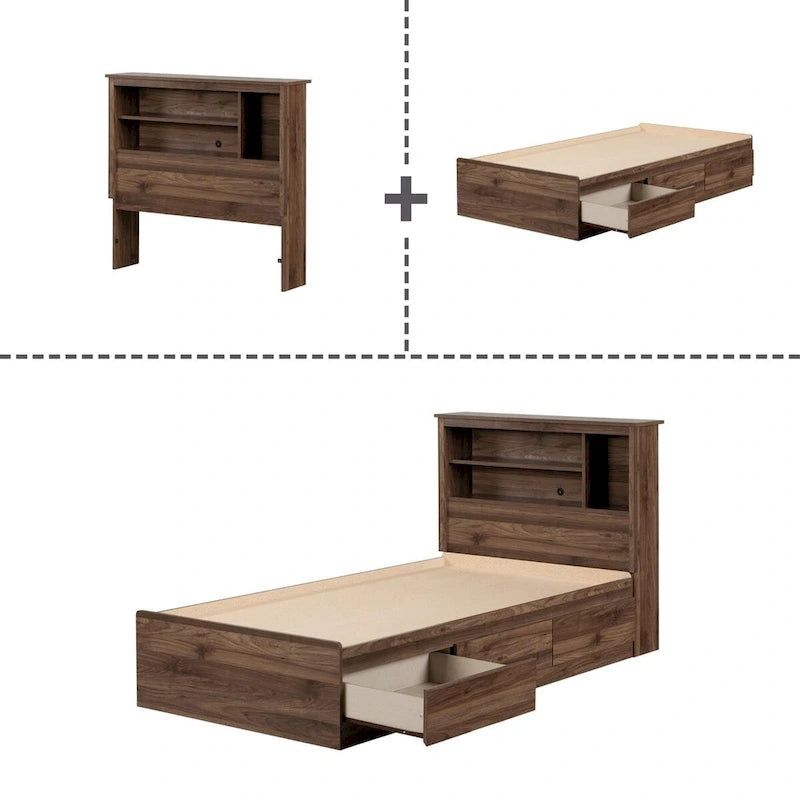 South Shore Yodi Bed and Headboard Set