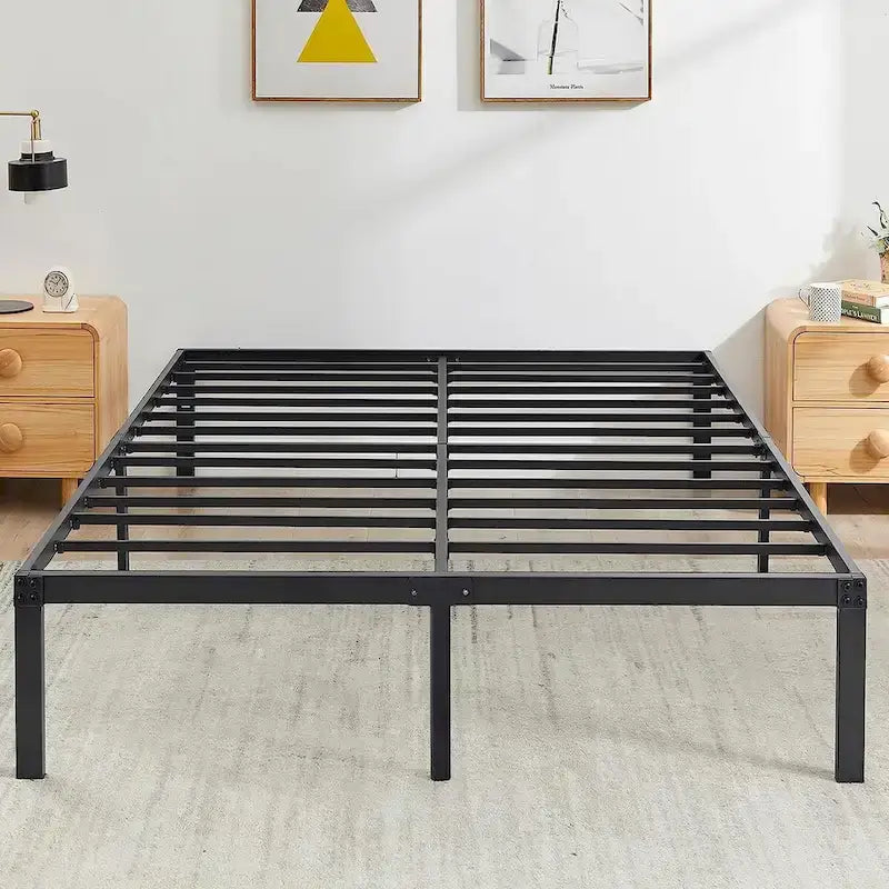 Javlergo 14 Inch Metal Platform Bed Frame, Heavy Duty Steel Slat/No Box Spring Needed