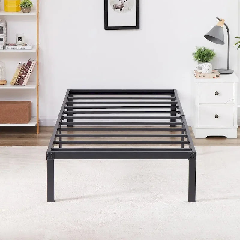 Javlergo 14 Inch Metal Platform Bed Frame, Heavy Duty Steel Slat/No Box Spring Needed