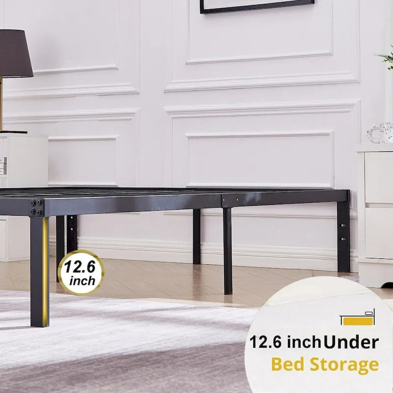 Javlergo 14 Inch Metal Platform Bed Frame, Heavy Duty Steel Slat/No Box Spring Needed