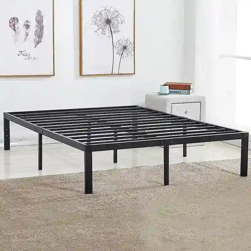 Javlergo 14 Inch Metal Platform Bed Frame, Heavy Duty Steel Slat/No Box Spring Needed