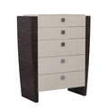 HomeRoots 48 Refined Beige High Gloss Chest