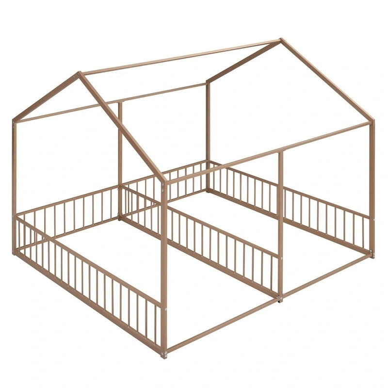 Merax Metal Twin Size House Platform Beds