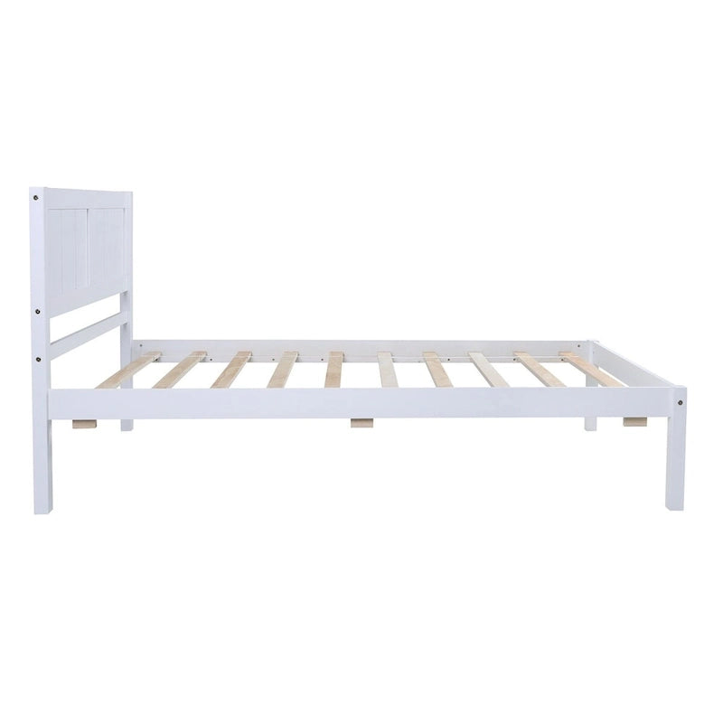 Wood Platform Bed with Headboard