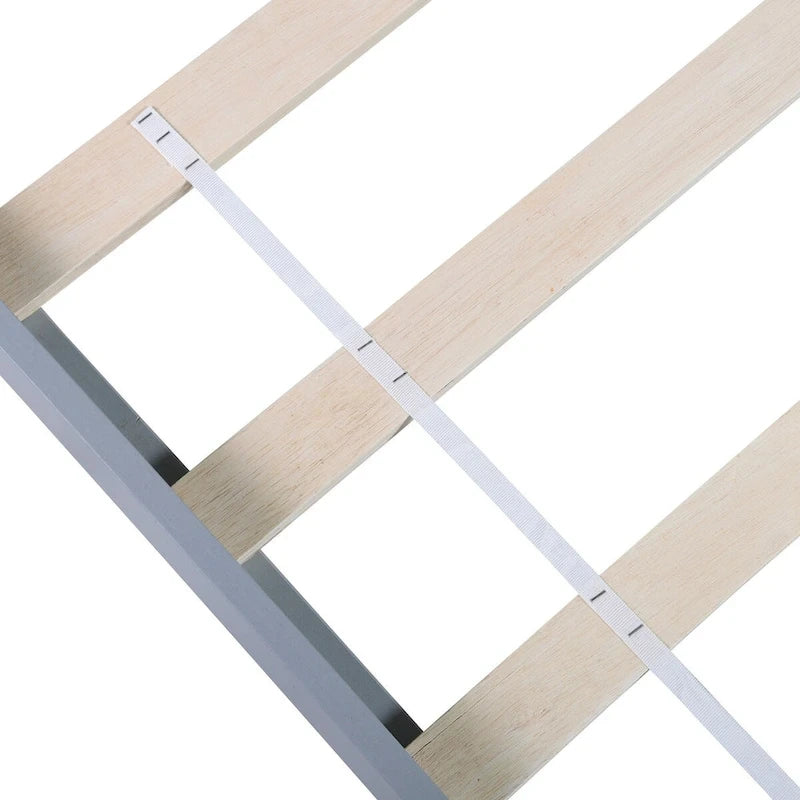 Wood Platform Bed with Headboard