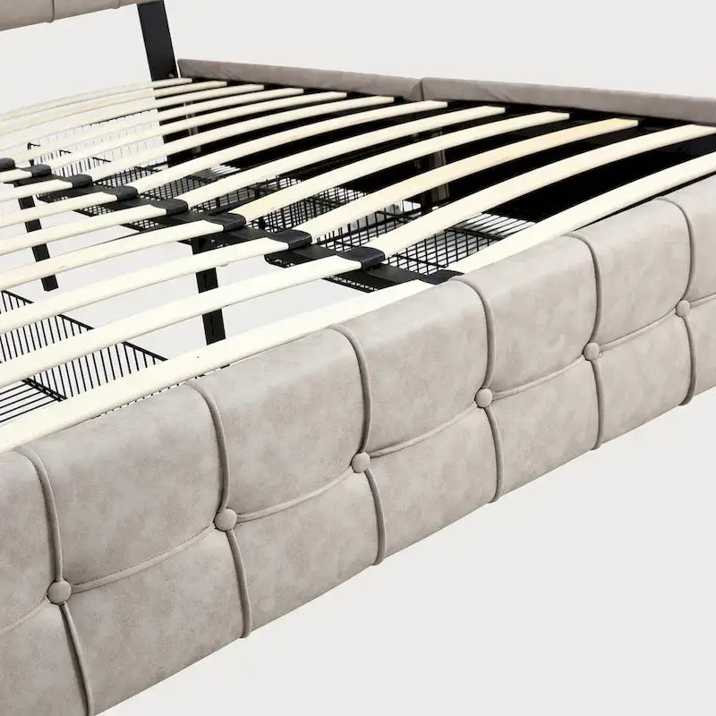 Full Size Platform Bed Frame with 4 Storage Drawers