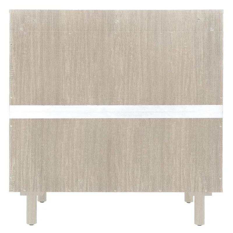 2 Door Dresser for Bedroom with Adjustable Laminates and Metal Handle