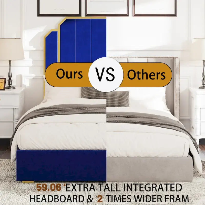 Queen Size Bed Frame and 59.06 Headboard