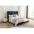 54 High Headboard Queen Peyton Upholstered Velvet Bed