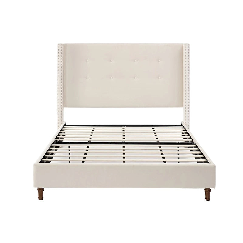 54 High Headboard Queen Peyton Upholstered Velvet Bed