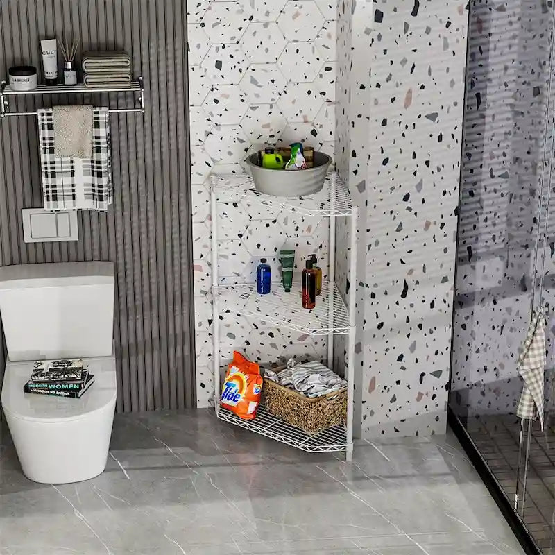 6 Tier Shelf Heavy Duty Free Standing Corner Storage Display Rack