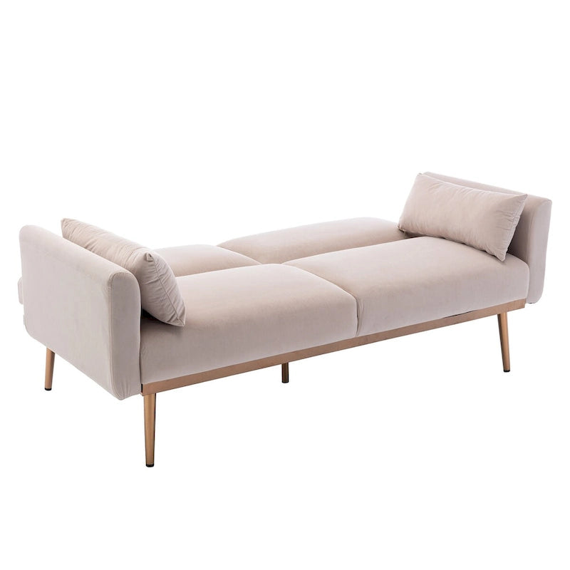 Clihome Biscuit Back Convertible Sofa with Mattress
