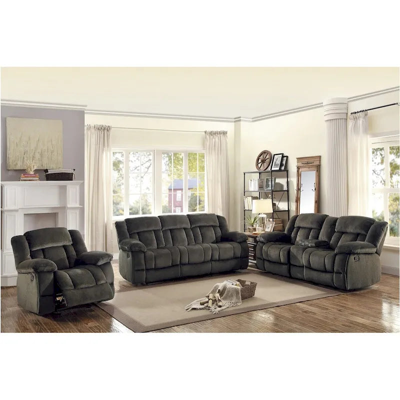 Elena Chocolate Fabric Living Room Set