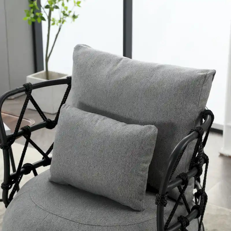 Upholstered Swivel Accent Chair Living Room Chair