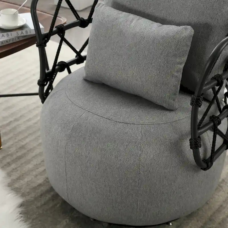 Upholstered Swivel Accent Chair Living Room Chair