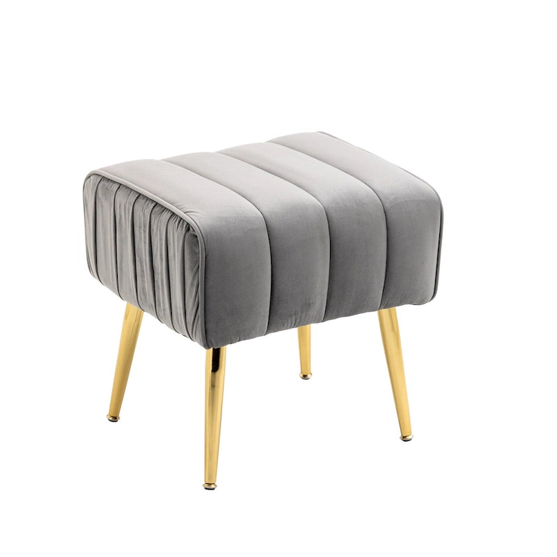Modern Velvet Accent Chair with Ottoman for Living Room/Bedroom/Nail Salon