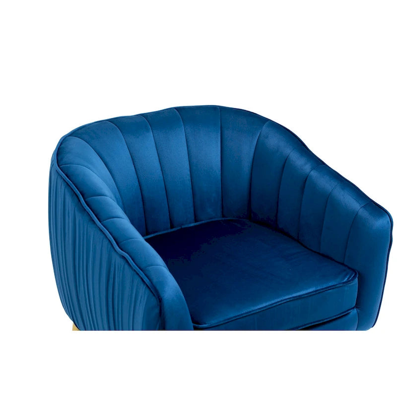 Modern Velvet Accent Chair with Ottoman for Living Room/Bedroom/Nail Salon