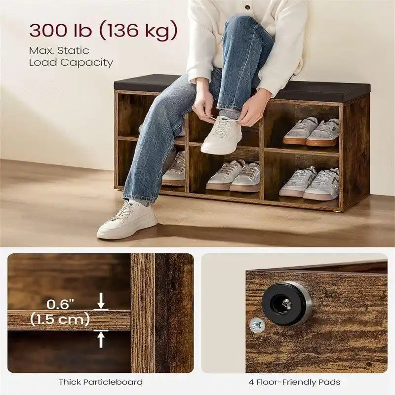 Shoe Storage Organizer - 11.8D x 34.2W x 18.9H